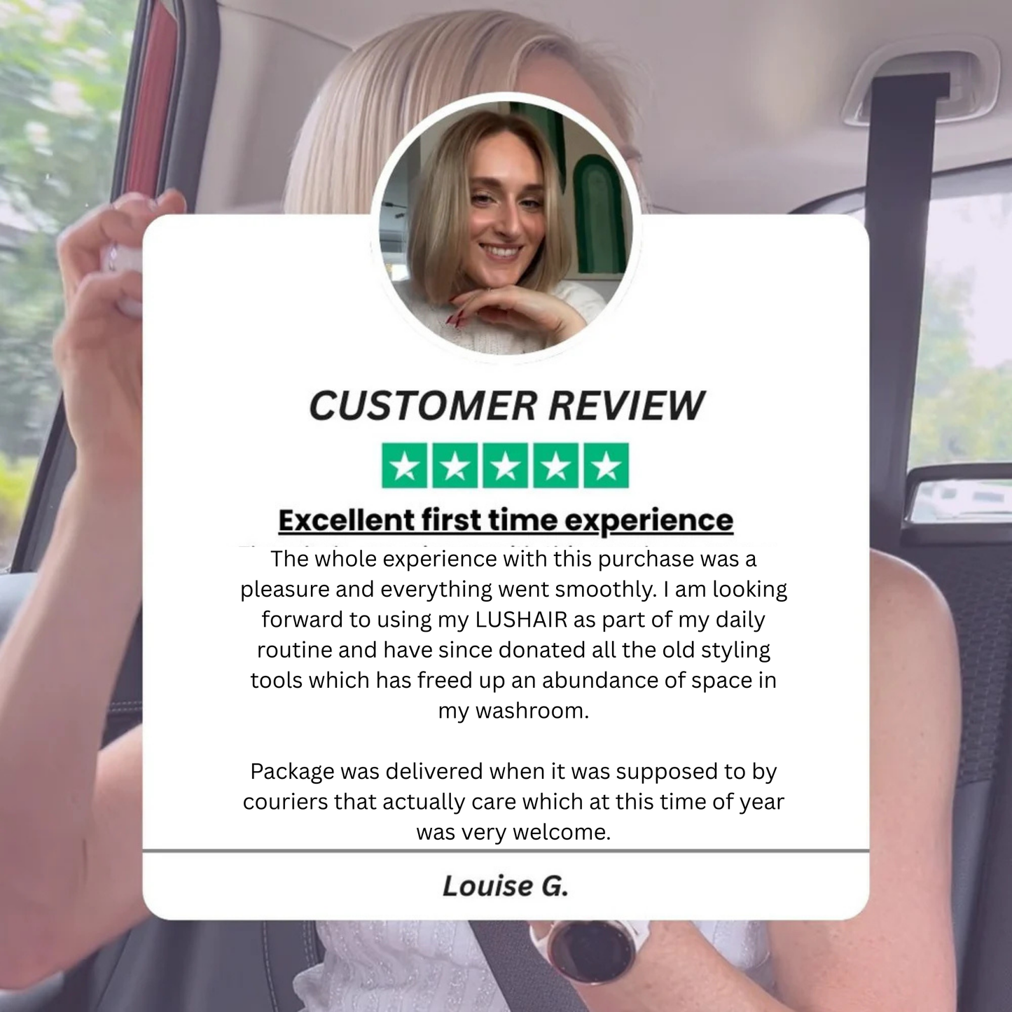 Lushair Portable Straightener Brush - GlowBrush PRO