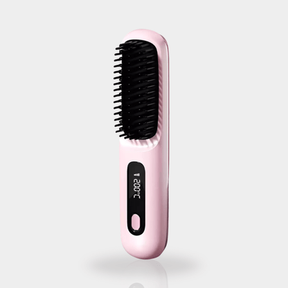 Lushair Portable Straightener Brush - GlowBrush PRO