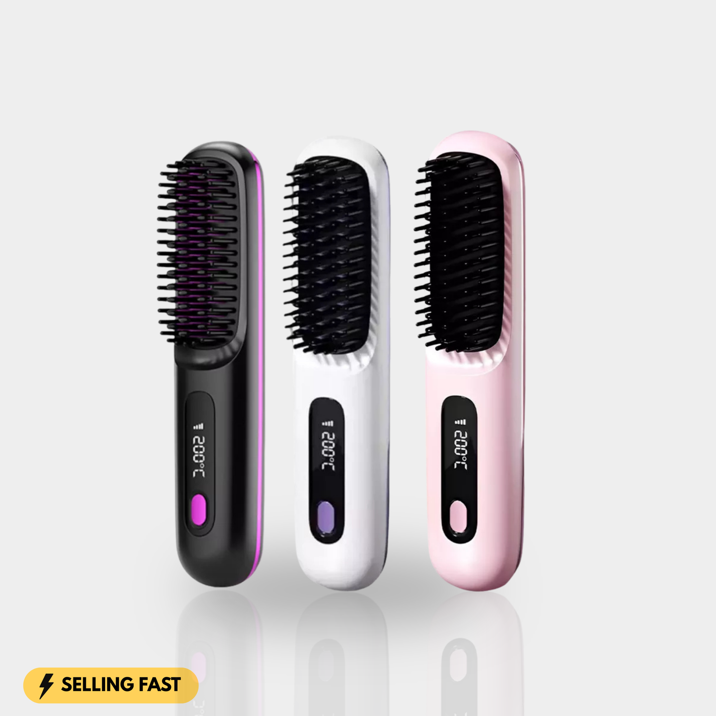 Lushair Portable Straightener Brush - GlowBrush PRO