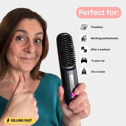 Lushair Portable Straightener Brush - GlowBrush PRO